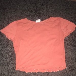 💗💗Light pink ruffled crop top